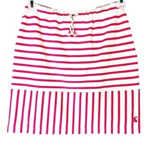 Joules True Pink Stripe Harbour Skirt 12 Summer Preppy